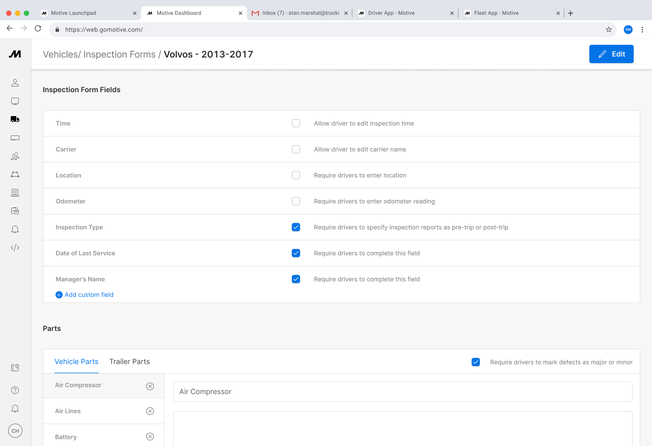 Motive introduces customizable vehicle inspections | Motive