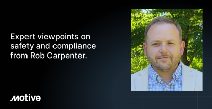 Expert viewpoints on safety and compliance from Rob Carpenter.