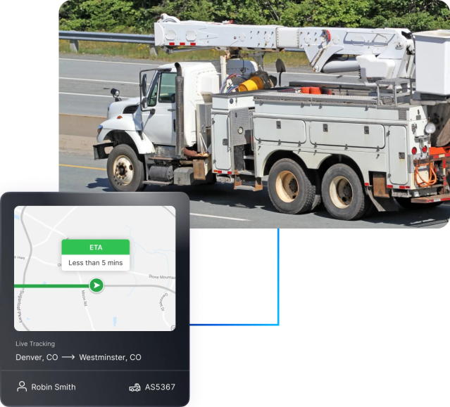 field service bucket truck tracking in motive app