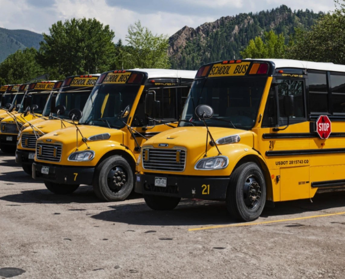 aspen school district fleet of buses