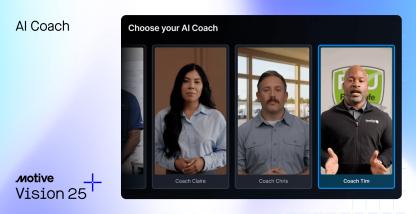 Vision 25: Meet AI Coach, the first and only AI avatar that delivers personalized driver coaching automatically.
