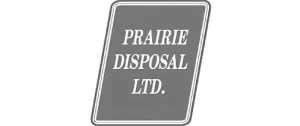 prairie disposal ltd black and white logo