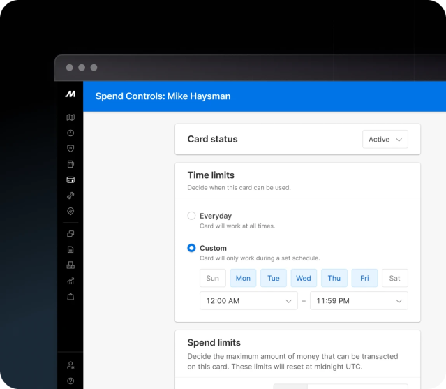 motive spend controls in app