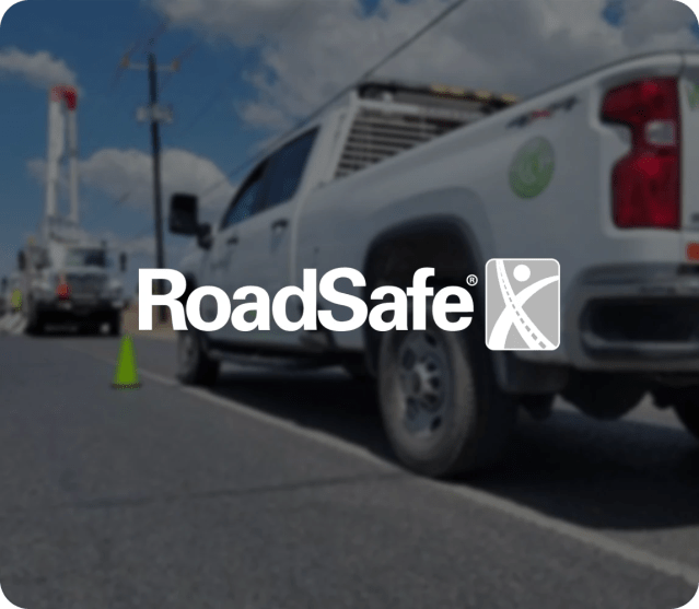 RoadSafe logo with pickup truck in background