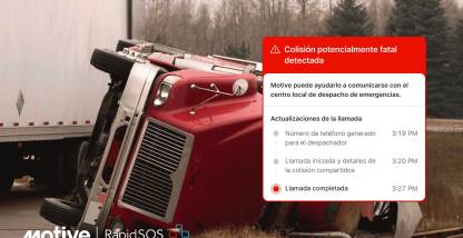 Motive lanza un nuevo servicio de Asistente de Emergencias para ayudar a los operadores de vehículos comerciales en México a obtener asistencia vital con mayor rapidez.