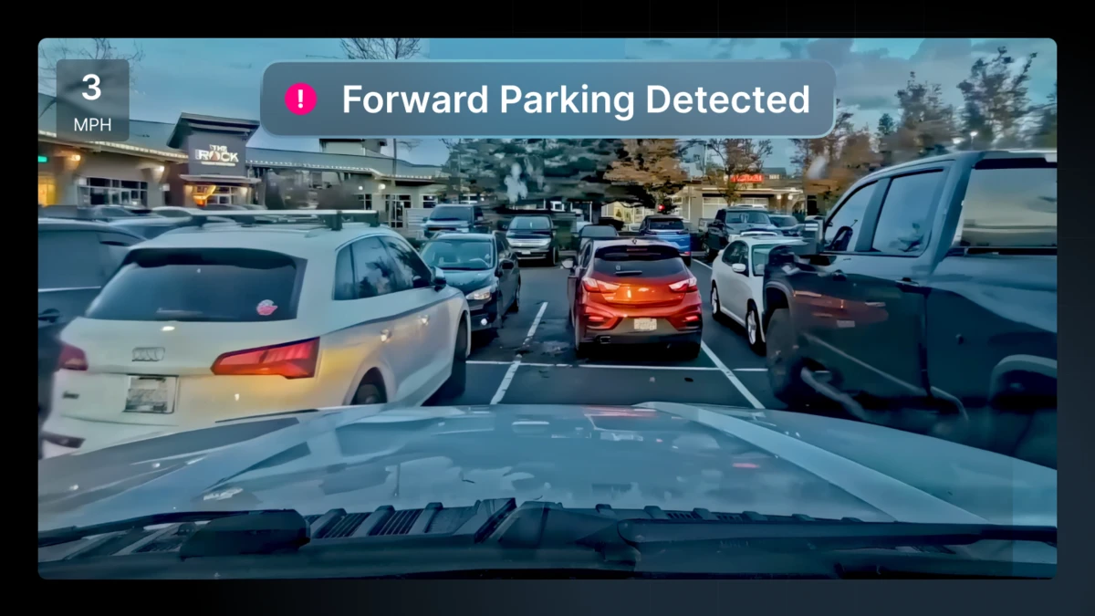 Reduce backing collisions with AI-powered Forward Parking Detection.