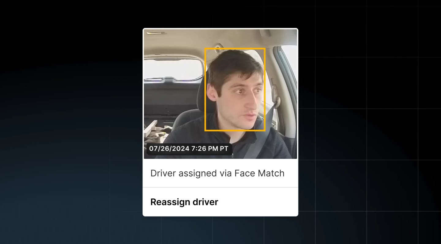 Meet Face Match: The easiest, fastest driver verification.