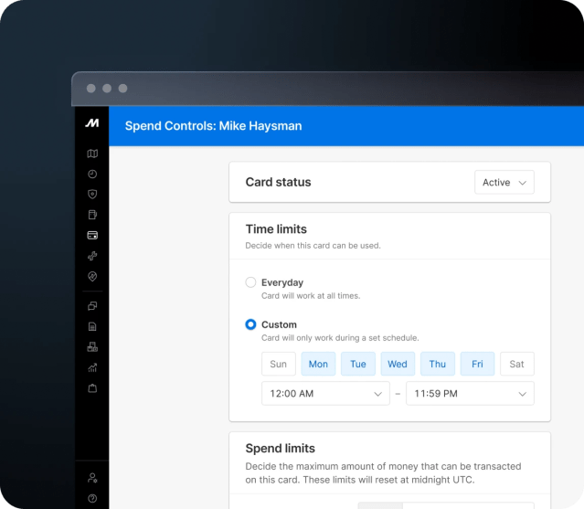 motive spend controls in app
