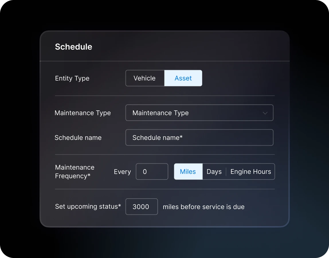fleet maintenance schedule in app 2x
