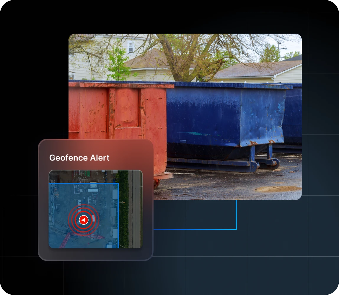 geofence alert in motive equipment monitoring software
