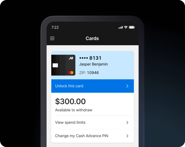 Mobile based card unlock