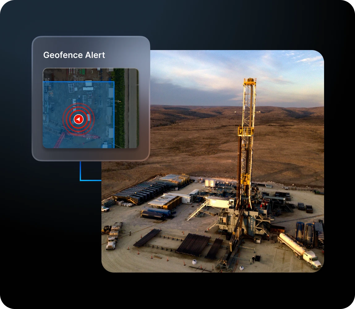 il and gas geofence and asset tracking alert