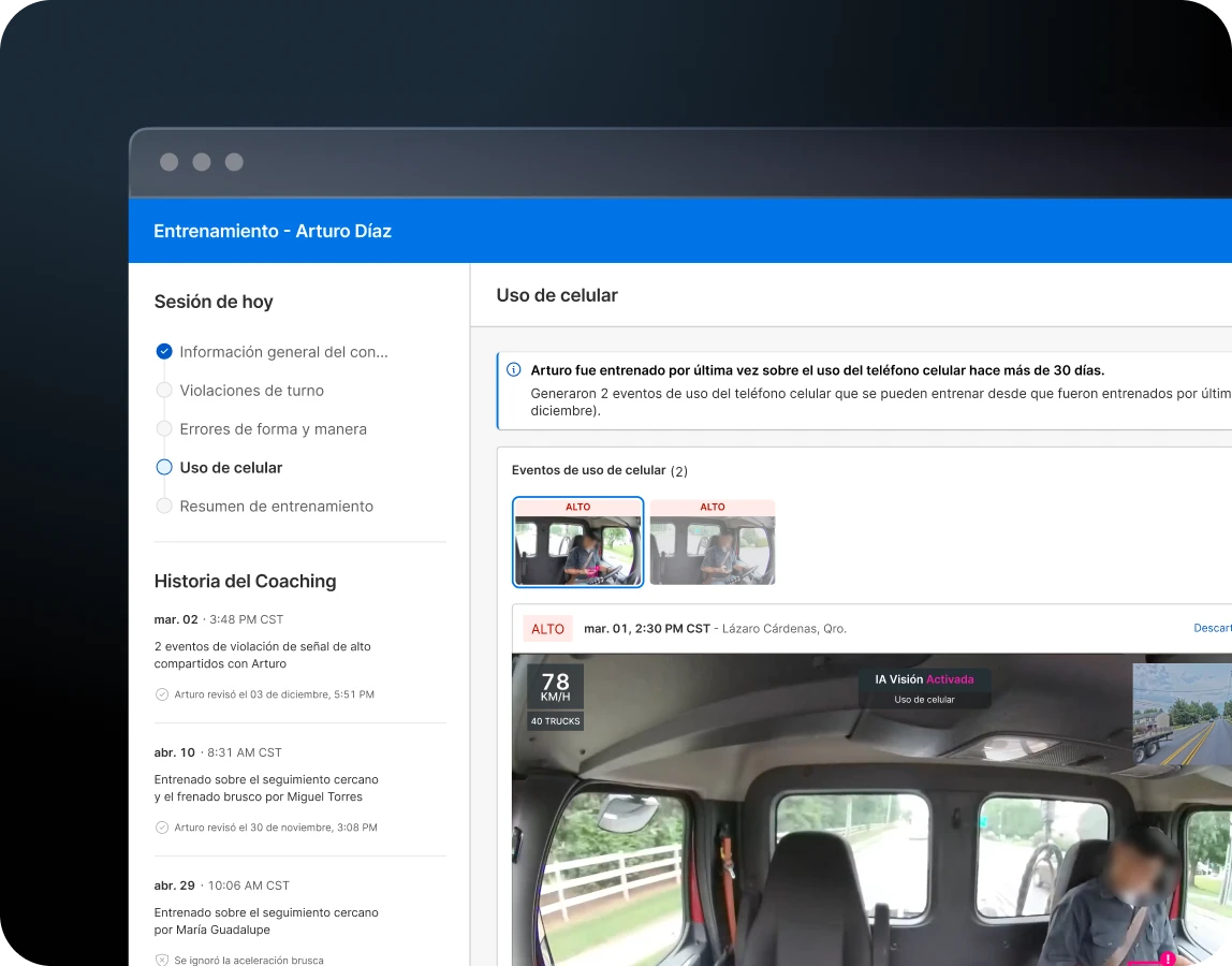 entrenamiento de conductores