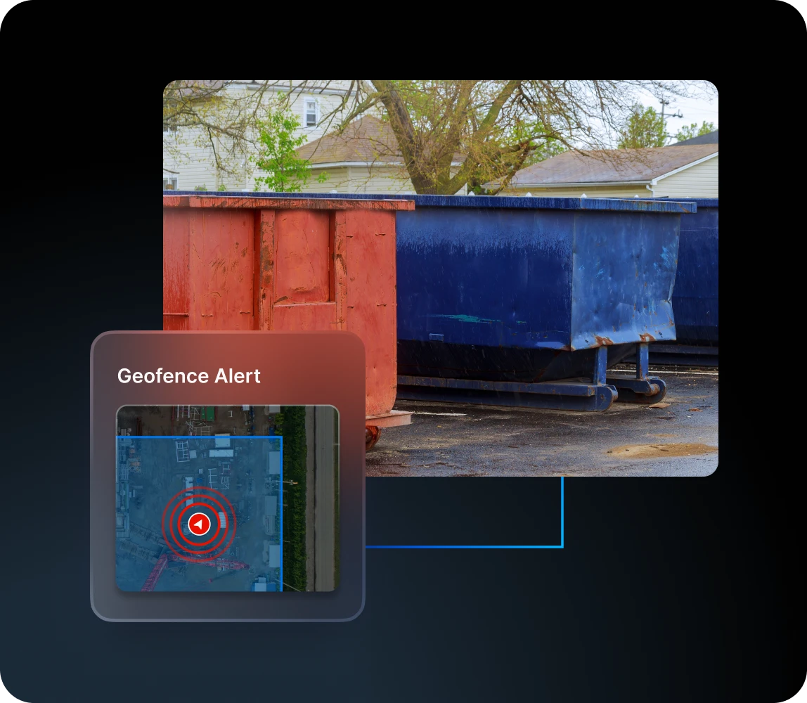 geofence alert in motive equipment monitoring software