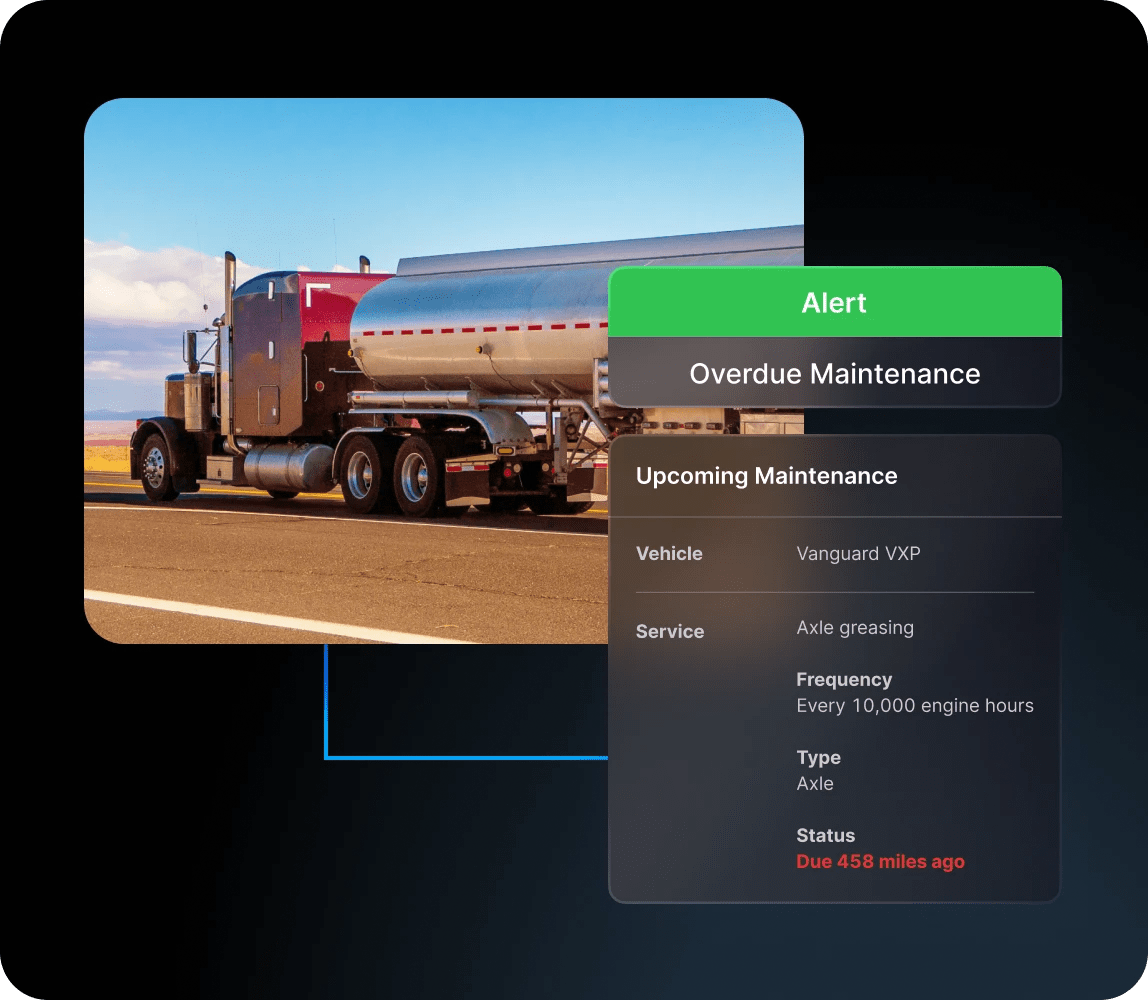 overdue vehicle maintenance alert in Motive fleet management software