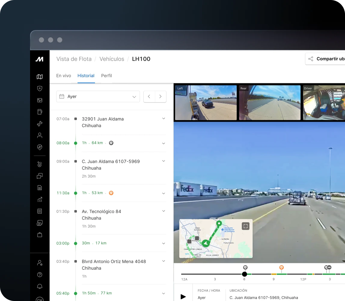 historiales de viaje