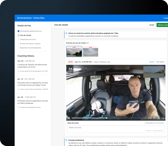 monitoreo del comportamiento de los conductores