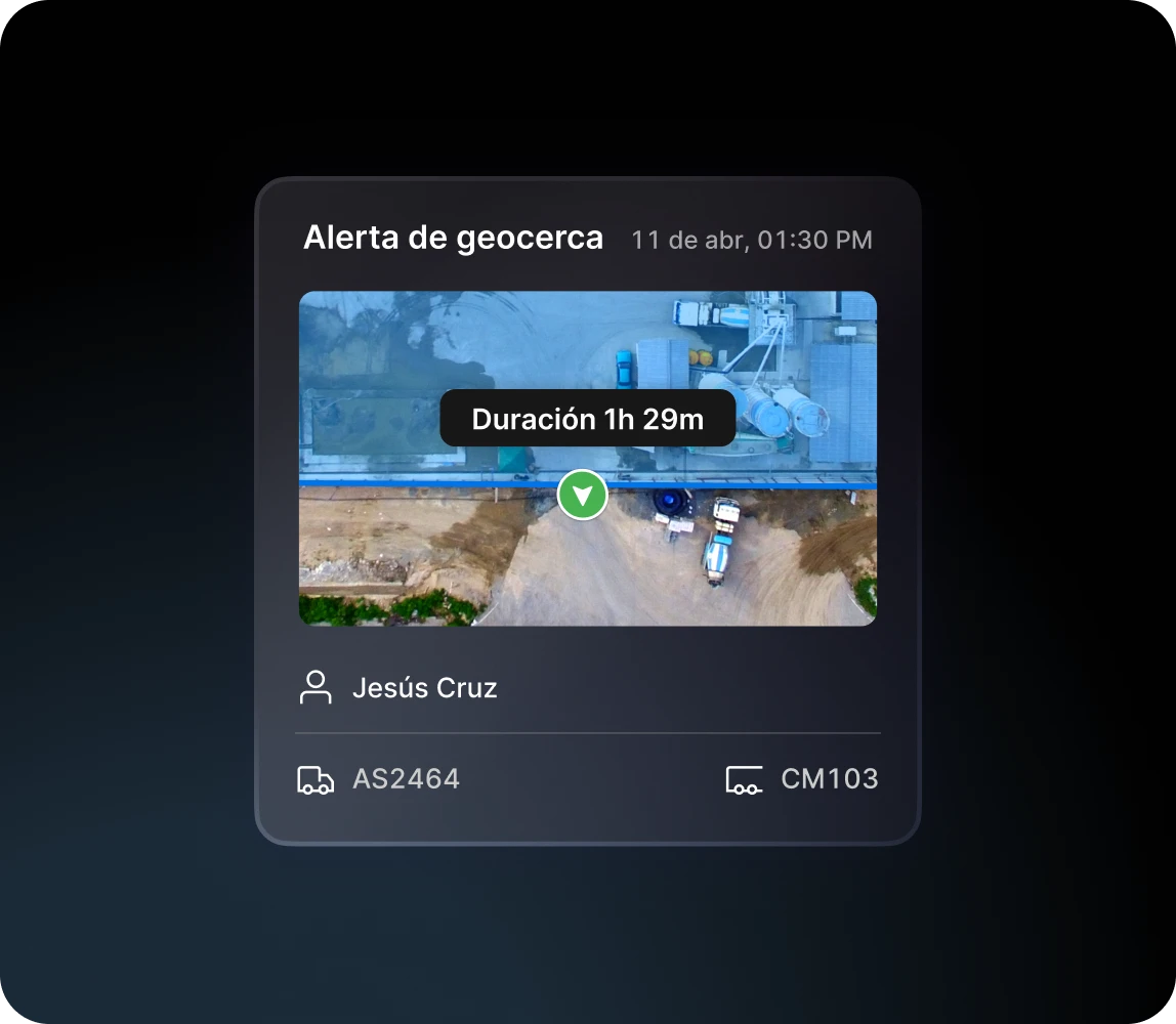 reportes mediante geocercas