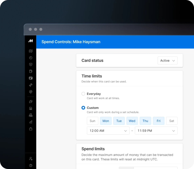 spend controls for drivers