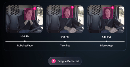Detect driver fatigue early and prevent collisions with AI-powered Fatigue Detection.