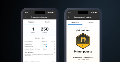 Involucra a los conductores y refuerza los comportamientos correctos con Recompensas para Conductores.