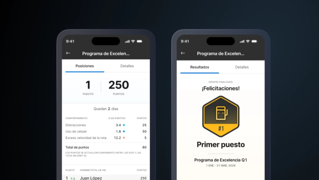 Descubre cómo Recompensas para Conductores de Motive, parte de Gestión de Fuerza de Trabajo, ayuda a las flotas a involucrar conductores, automatizar desafíos de seguridad y mejorar el rendimiento a gran escala