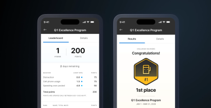 Motivate drivers and reinforce what matters most with Driver Rewards.