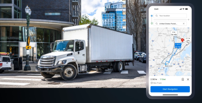 Embedded commercial navigation, now available in the Motive Driver App.