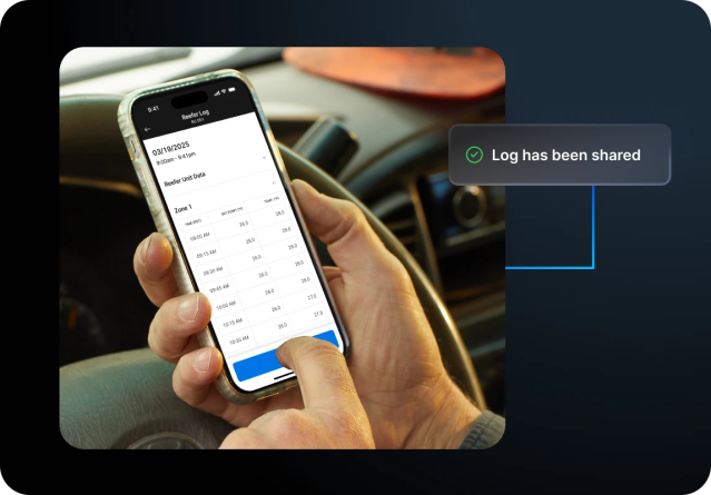reefer tracking in motive app on mobile device