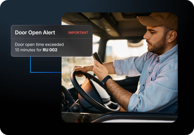 door open sensor alert on motive door & environmental sensor