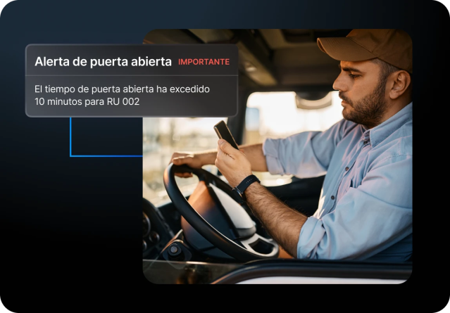 Alerta de sensor de puerta abierta en el sensor ambiental y de puerta de Motive