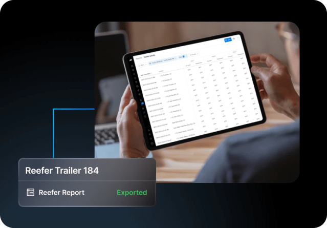 compliance reporting for reefer on tablet