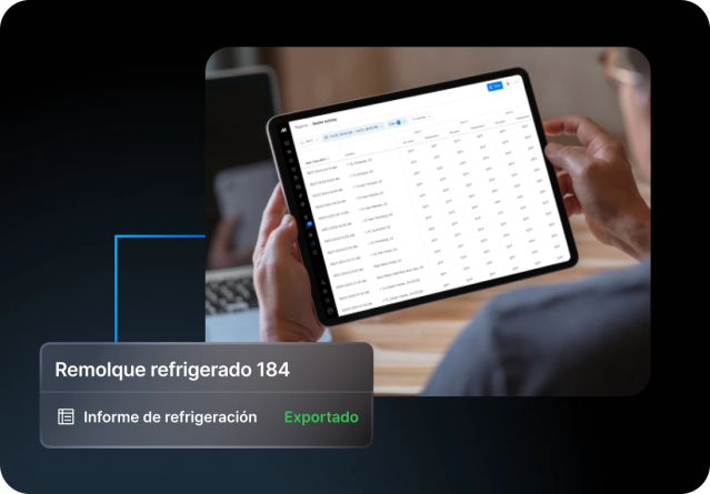 Reportes de cumplimiento para caja de refrigeracion en una tableta