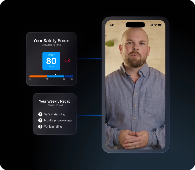 ai driver coaching screen