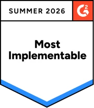 G2 Summer 2026 – Most Implementable badge