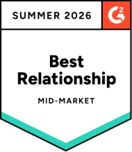 G2 Summer 2026 – Best Relationship Mid-Market badge