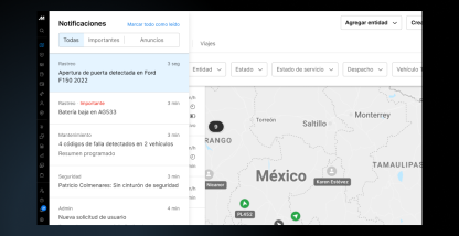 Elimina el ruido y detecta el robo de carga más rápido con las alertas de apertura de puertas.