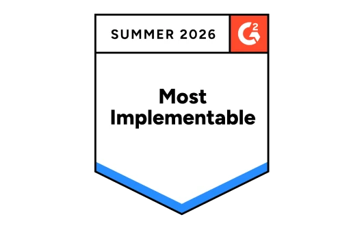 G2 Summer 2026 – Most Implementable badge