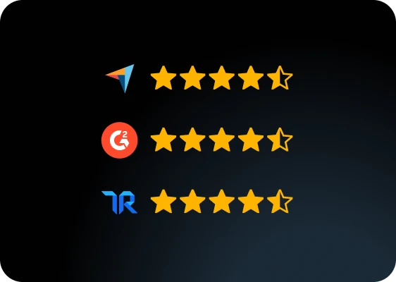 Motive recieves four-and-a-half-star ratings from Capterra, G2, and TrustRadius.